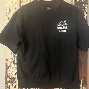 Anti Social Social Club short sleeve sweatshirt. Unisex size small. Streetwear.